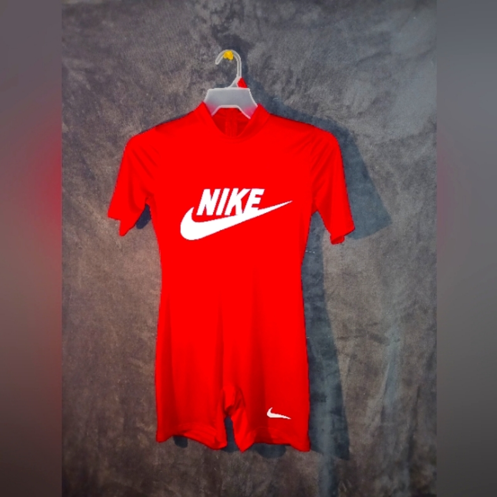 Red Hot spandex shorts romper/jumper